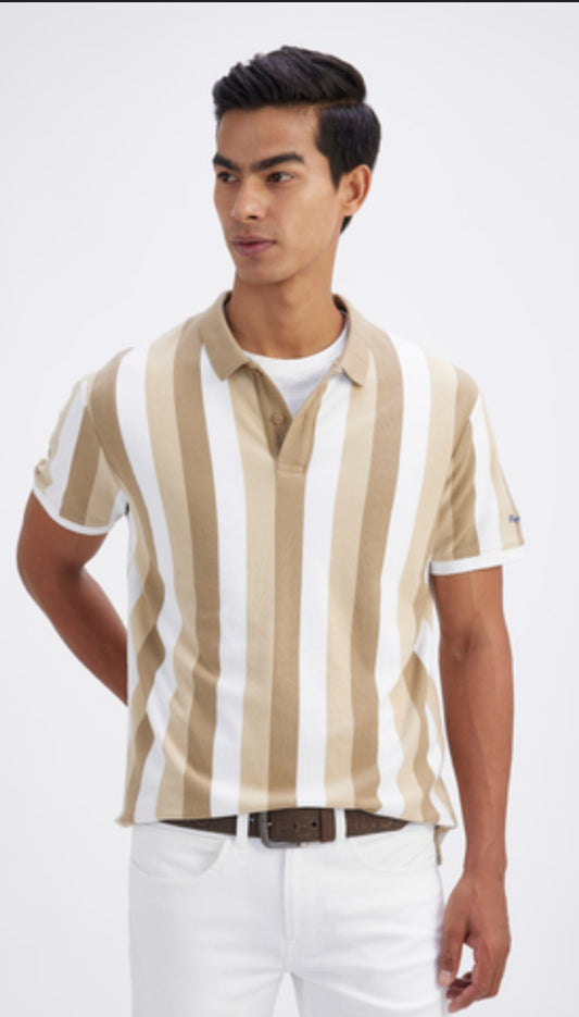 Polo with stripes