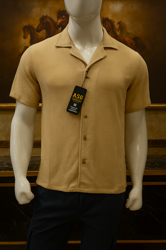 Half sleeves Shirt (Dark beige)